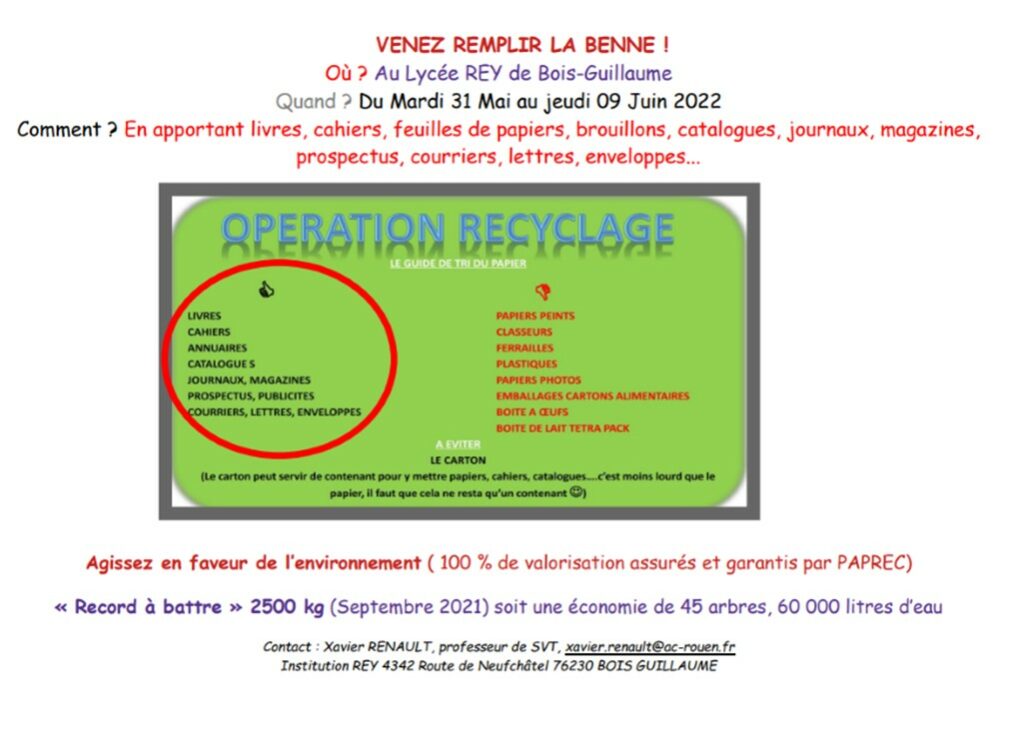La benne à papier est de retour !