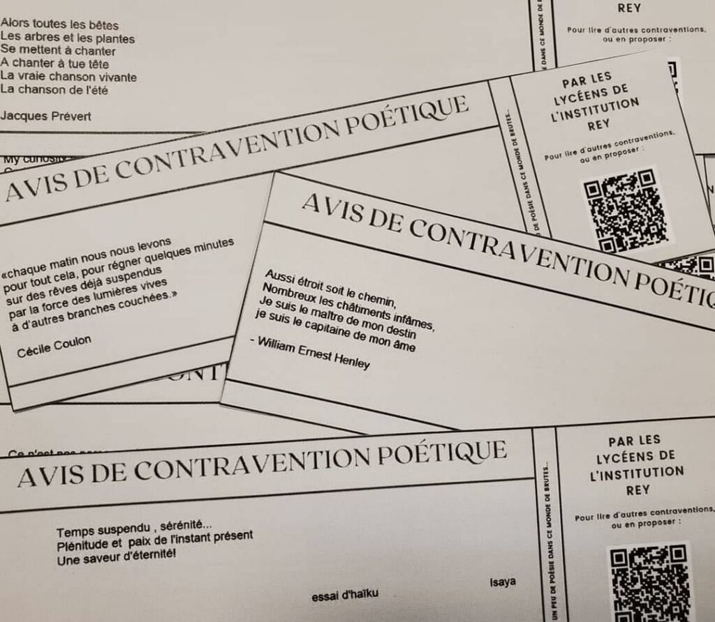 Printemps des Poètes : les contraventions poétiques