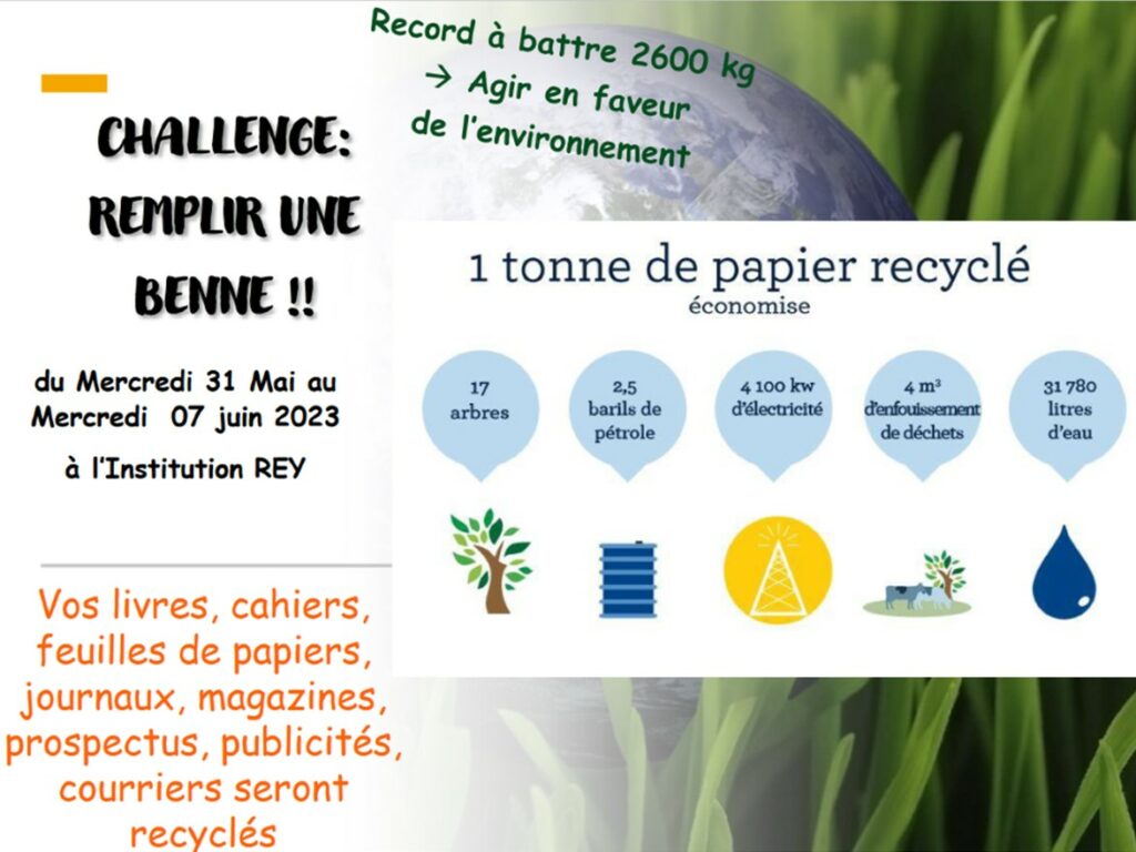 Challenge : remplir une benne – du 31 mai au 7 juin 2023