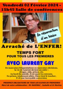 Affiche_Tps_Fort_TERMINALES_02_fevrier_2024-_Arraché_de_l_enfer_LAURENT_GAY